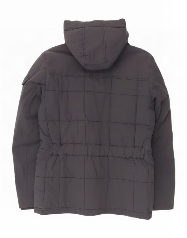 Woolrich Veste matelassée à capuche pour homme UK 40 Large Bleu Marine Nylon