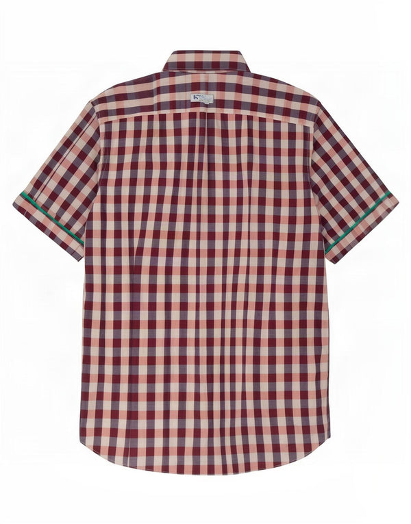 Ted Baker Chemise à manches courtes pour homme Taille 3 Medium Vichy multicolore