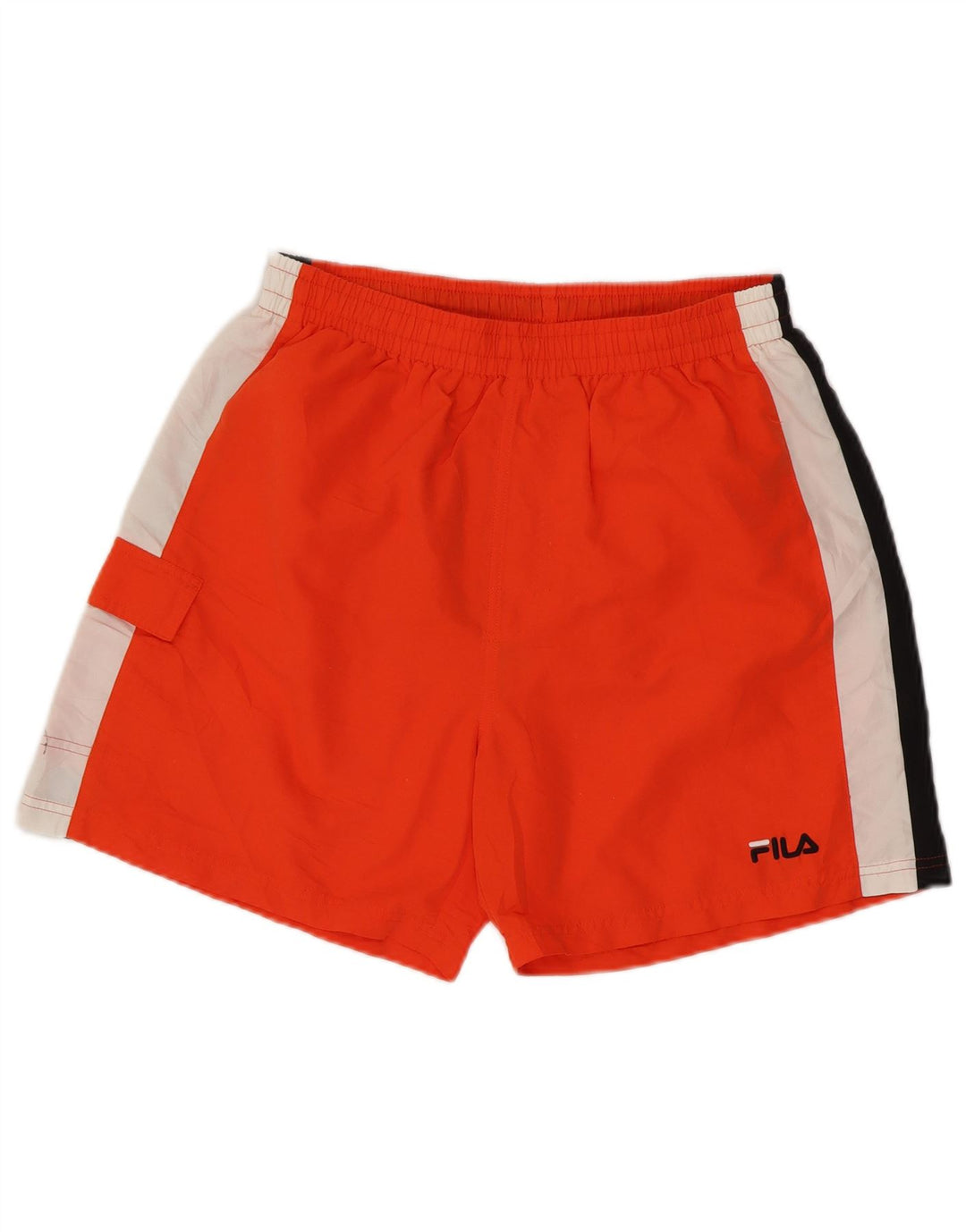 FILA Short de Bain Homme Large Orange Colorblock Polyester