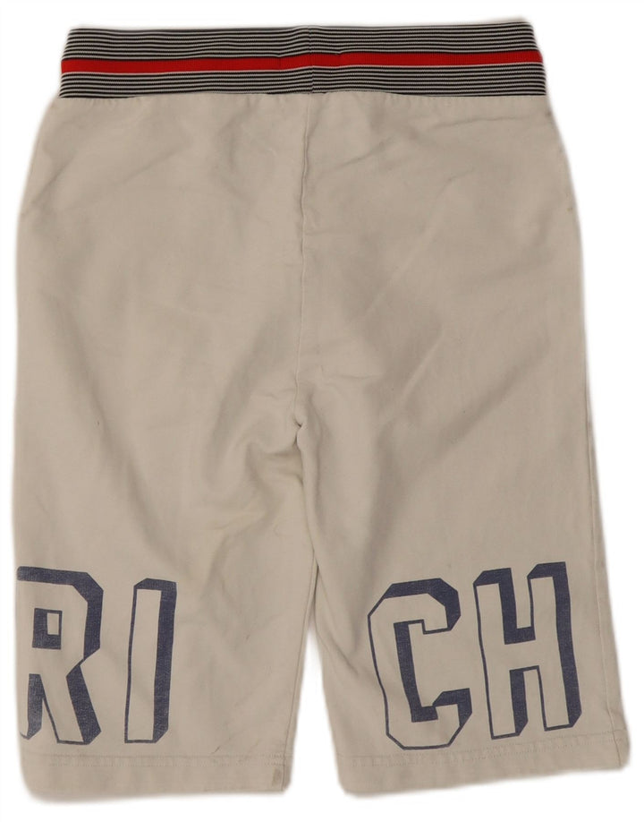 Woolrich Short de Sport Graphique Garçon 11-12 Ans Coton Blanc
