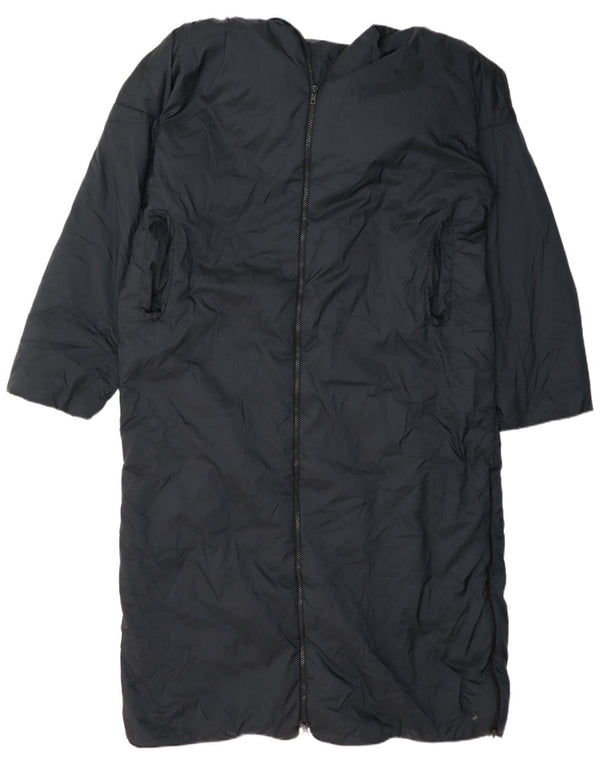 Dkny Manteau rembourré surdimensionné à capuche pour femme UK 14 Nylon bleu marine moyen