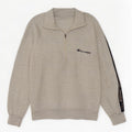 Champion Sweat-Shirt Graphique à Col Zippé Homme Gris Moyen Colorblock