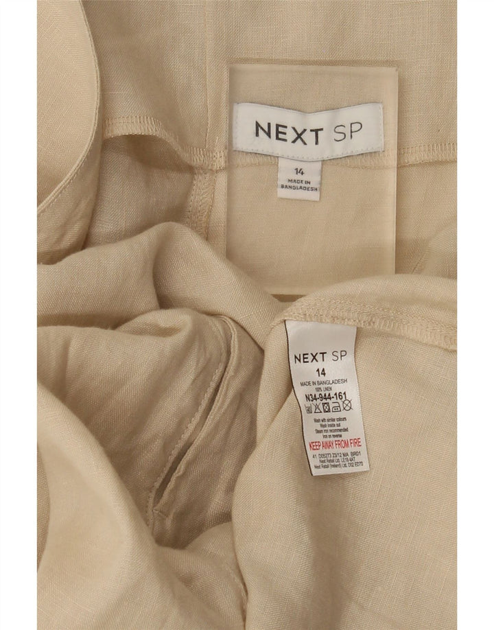 Next Robe droite sans manches pour femme UK 44 Grand lin beige