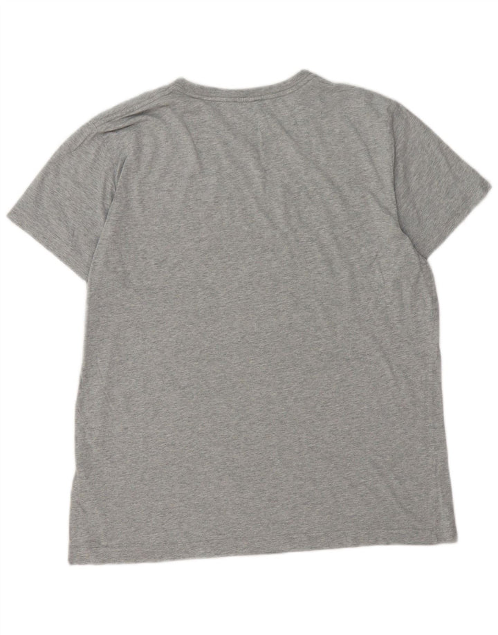 DIESEL T-Shirt Graphique Homme Top XL Gris Coton
