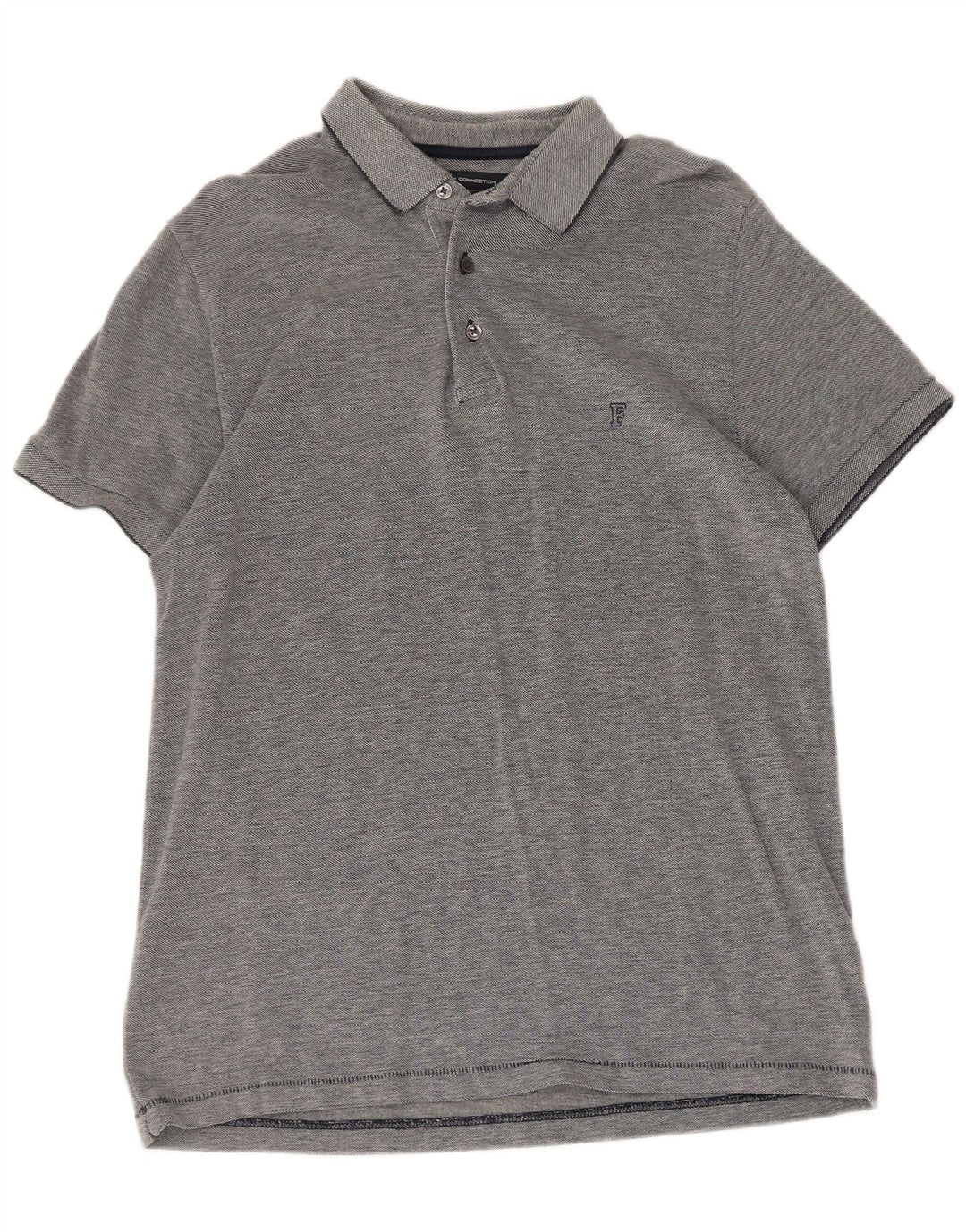 French Connection Polo Slim Homme Large Gris Moucheté Coton