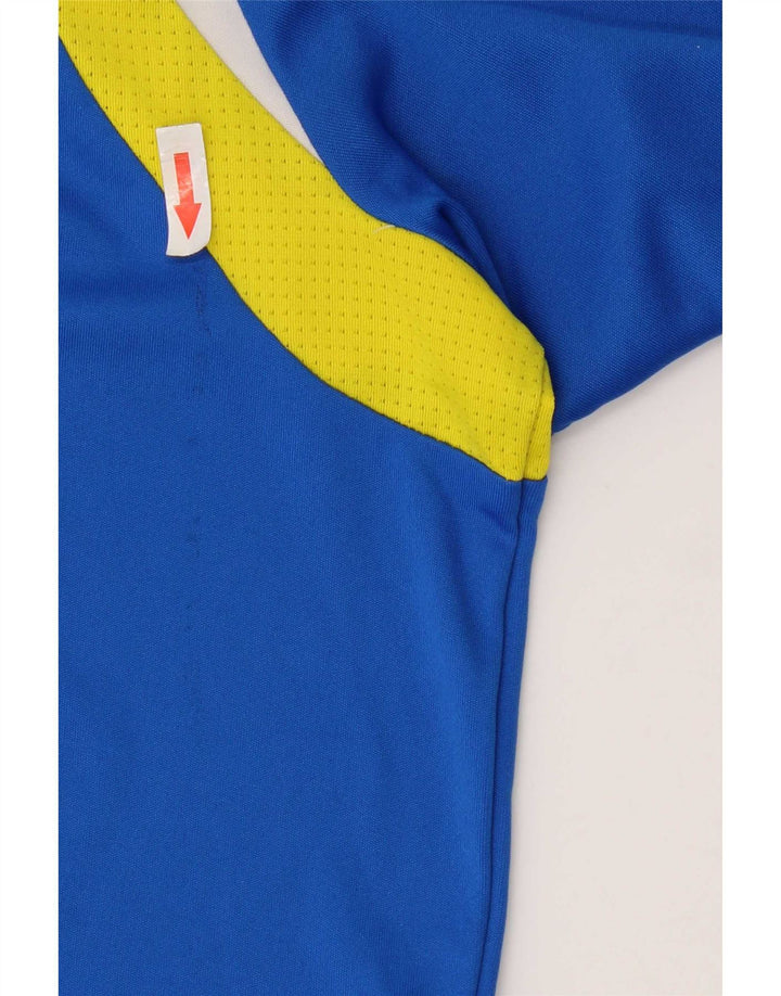 Adidas Hommes Climalite T-Shirt Haut Grand Bleu Colorblock Polyester