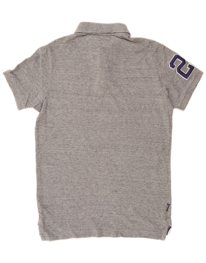 Superdry Polo Graphique Homme Gris Moyen Moucheté Coton