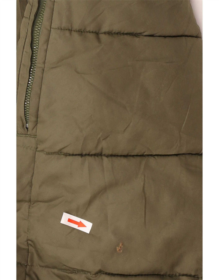 Gap Manteau rembourré à capuche pour homme UK 40 Large Kaki Polyester