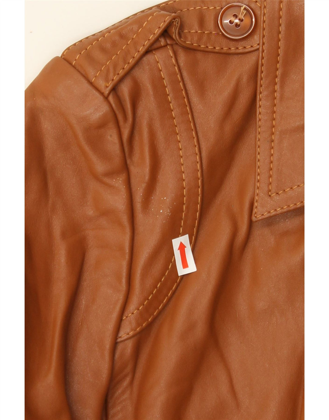 VINTAGE Womens Military Leather Jacket IT 46 Large Brown Vintage Vintage and Second-Hand Vintage from Messina Hembry 