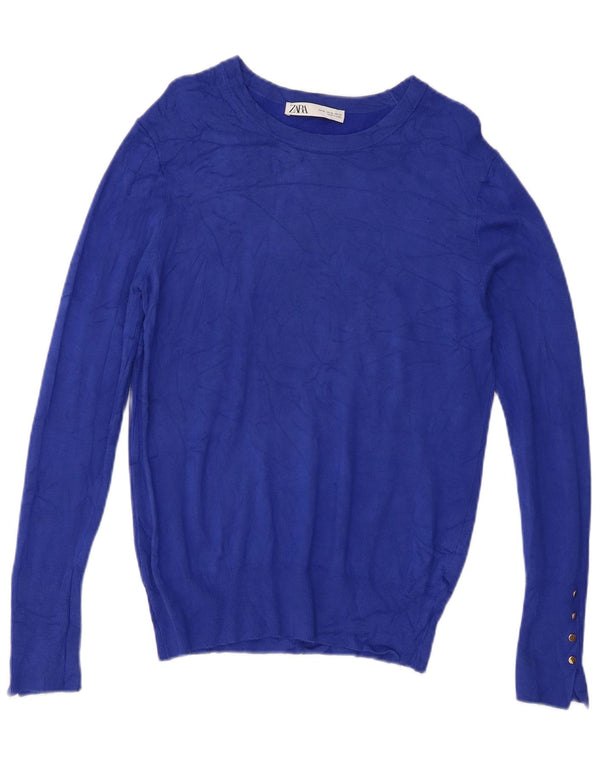 Zara Pull col bateau pour femme UK 18 XL Bleu