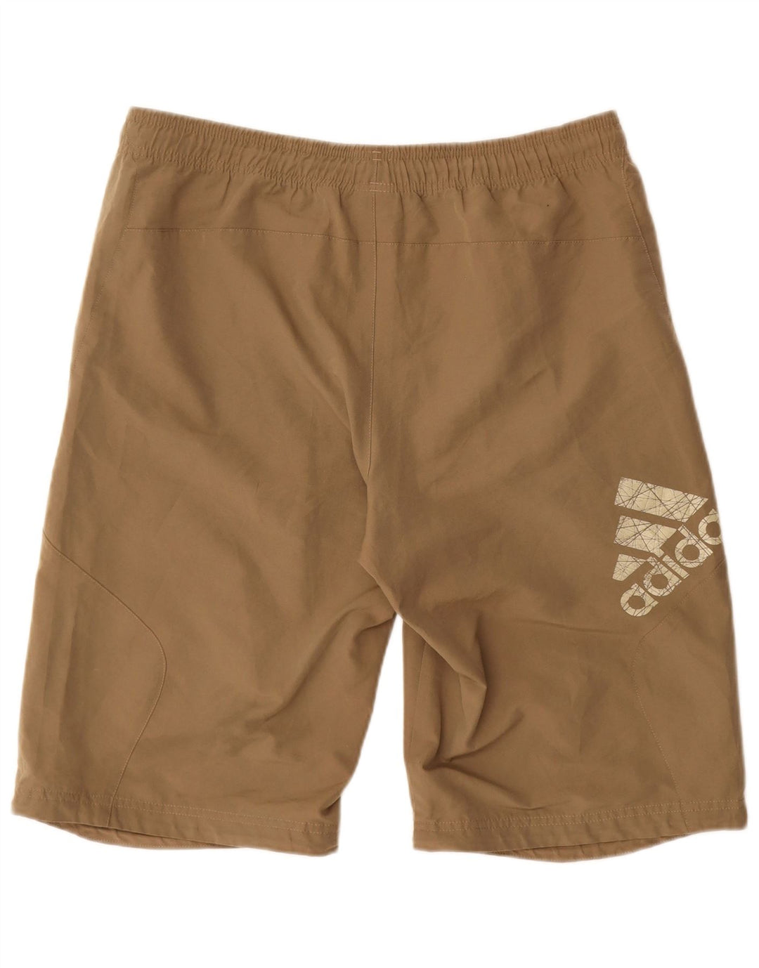 Adidas Short de sport graphique pour homme en polyester marron moyen