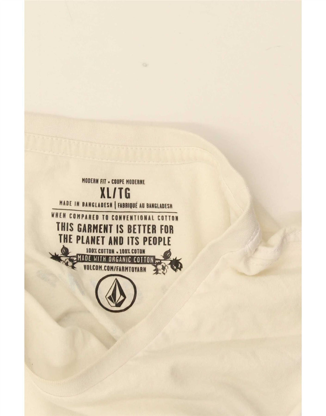 Volcom T-shirt graphique pour homme XL en coton blanc