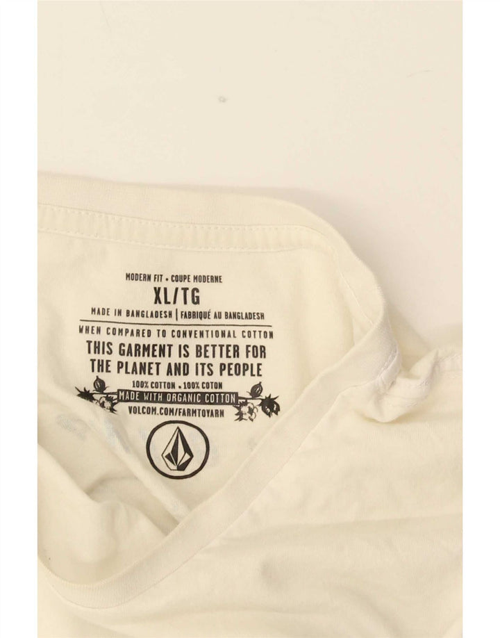 Volcom T-shirt graphique pour homme XL en coton blanc