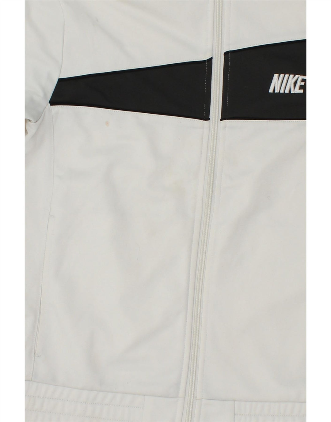 NIKE Veste de survêtement pour garçon 10-11 ans Blanc moyen colour block