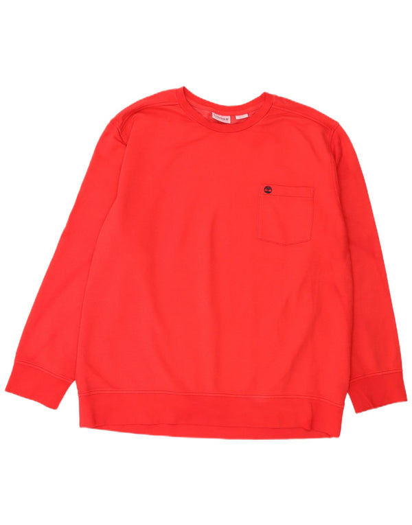 Timberland Sweat-shirt pour homme en coton rouge 3XL
