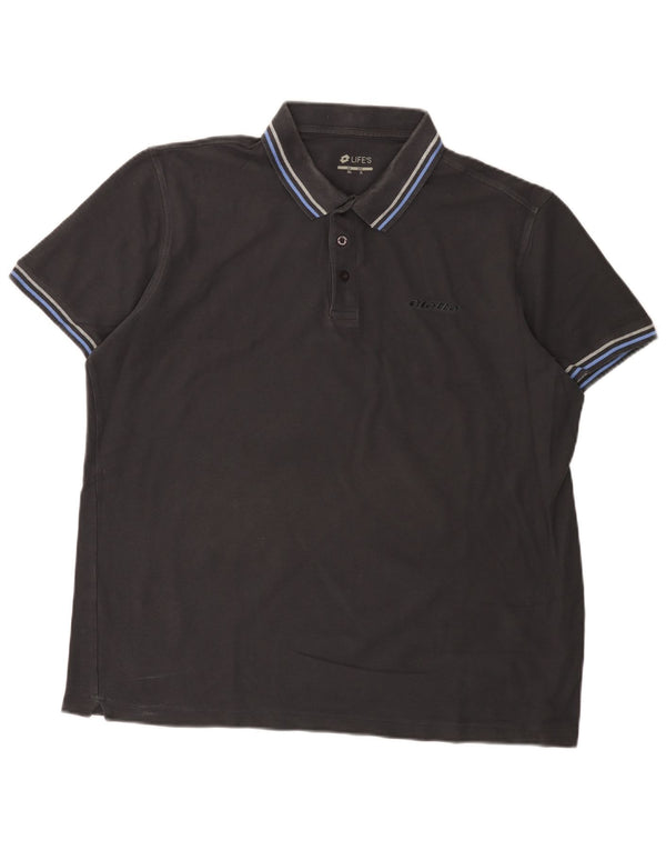 Lotto Polo Life's Homme 2XL Bleu Marine Coton