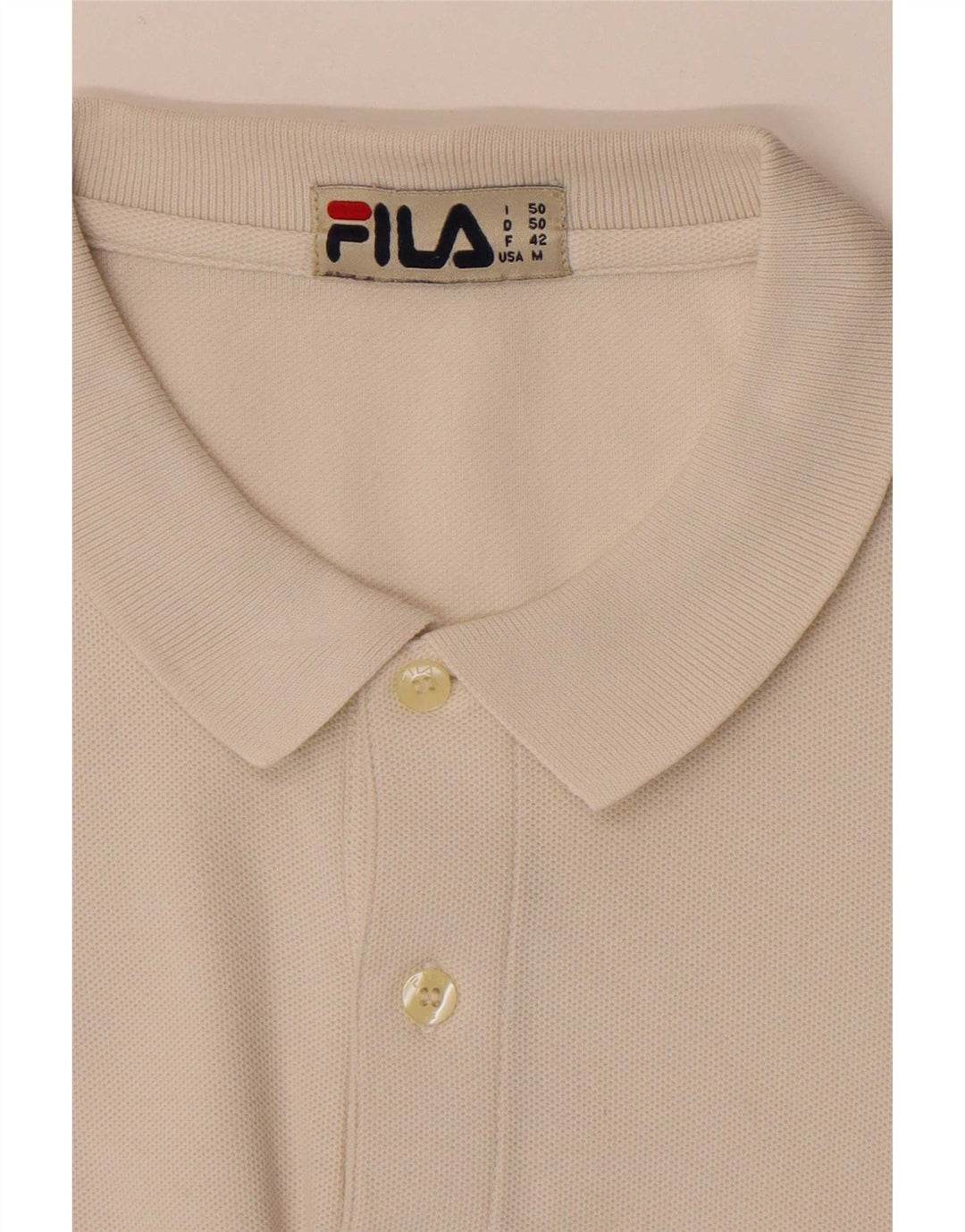 Fila Polo Homme Blanc Moyen