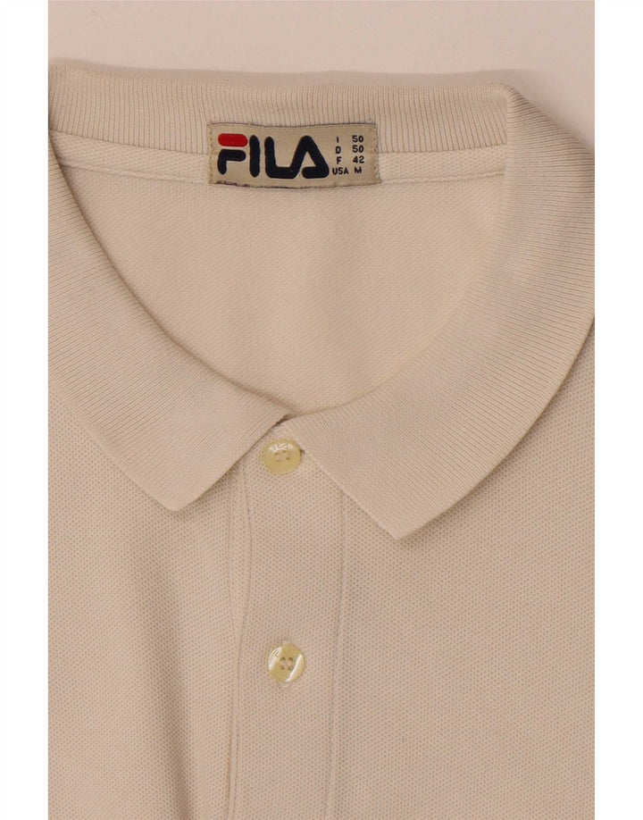 Fila Polo Homme Blanc Moyen