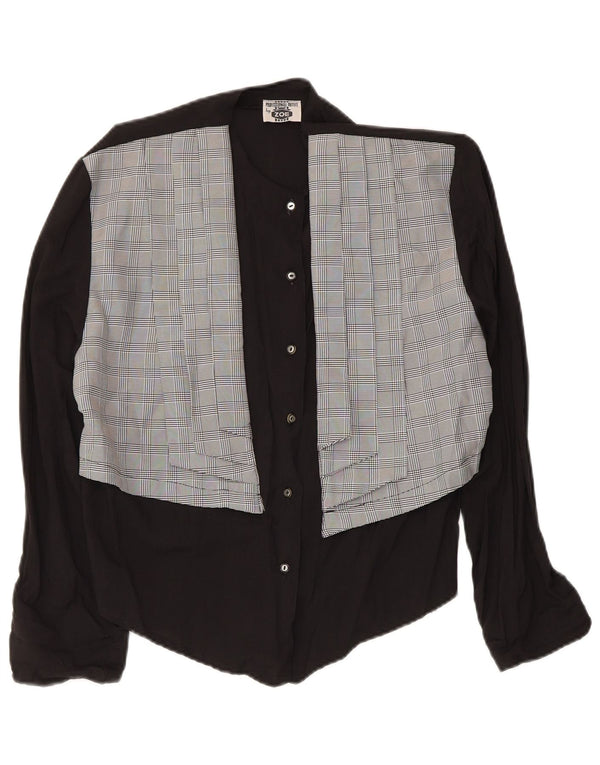 Zoe Chemisier Femme IT 44 Viscose à Carreaux Noir Moyen