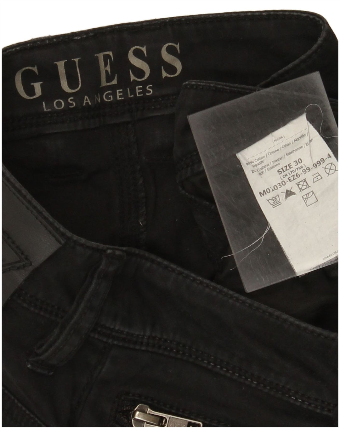 Guess Jean Slim Femme W30 L34 Noir Coton