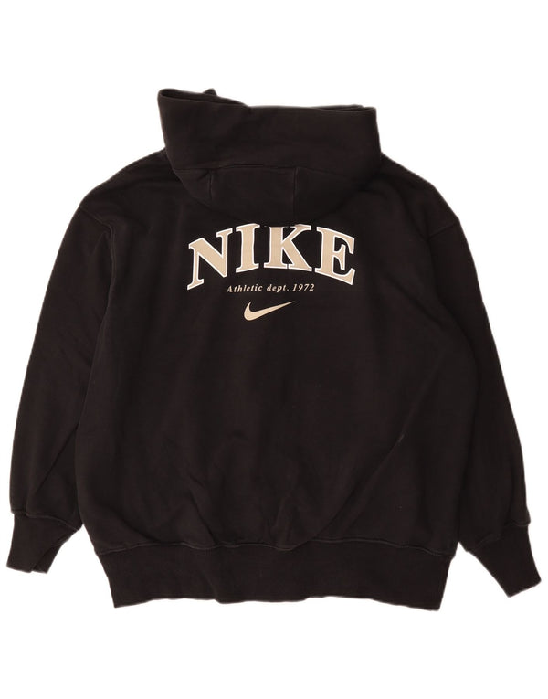 Nike Pull à capuche zippé coupe ample graphique pour homme XS en coton noir