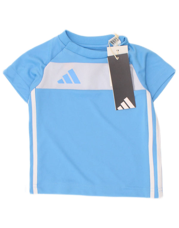 Adidas T-shirt bébé garçon 3-6 mois Bleu Colorblock Polyester