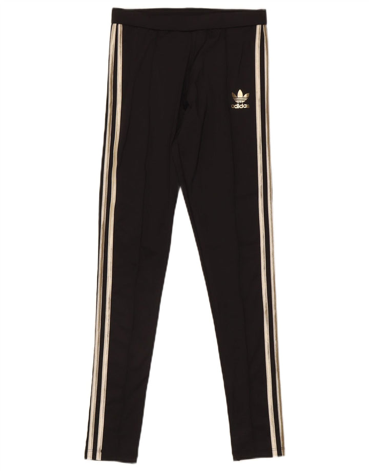 Adidas Leggings Femme UK 8 Petit Noir Polyester