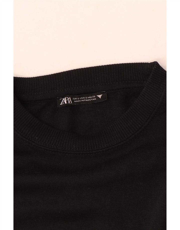Zara Femme Poncho Crop Top UK 10 Petit Noir