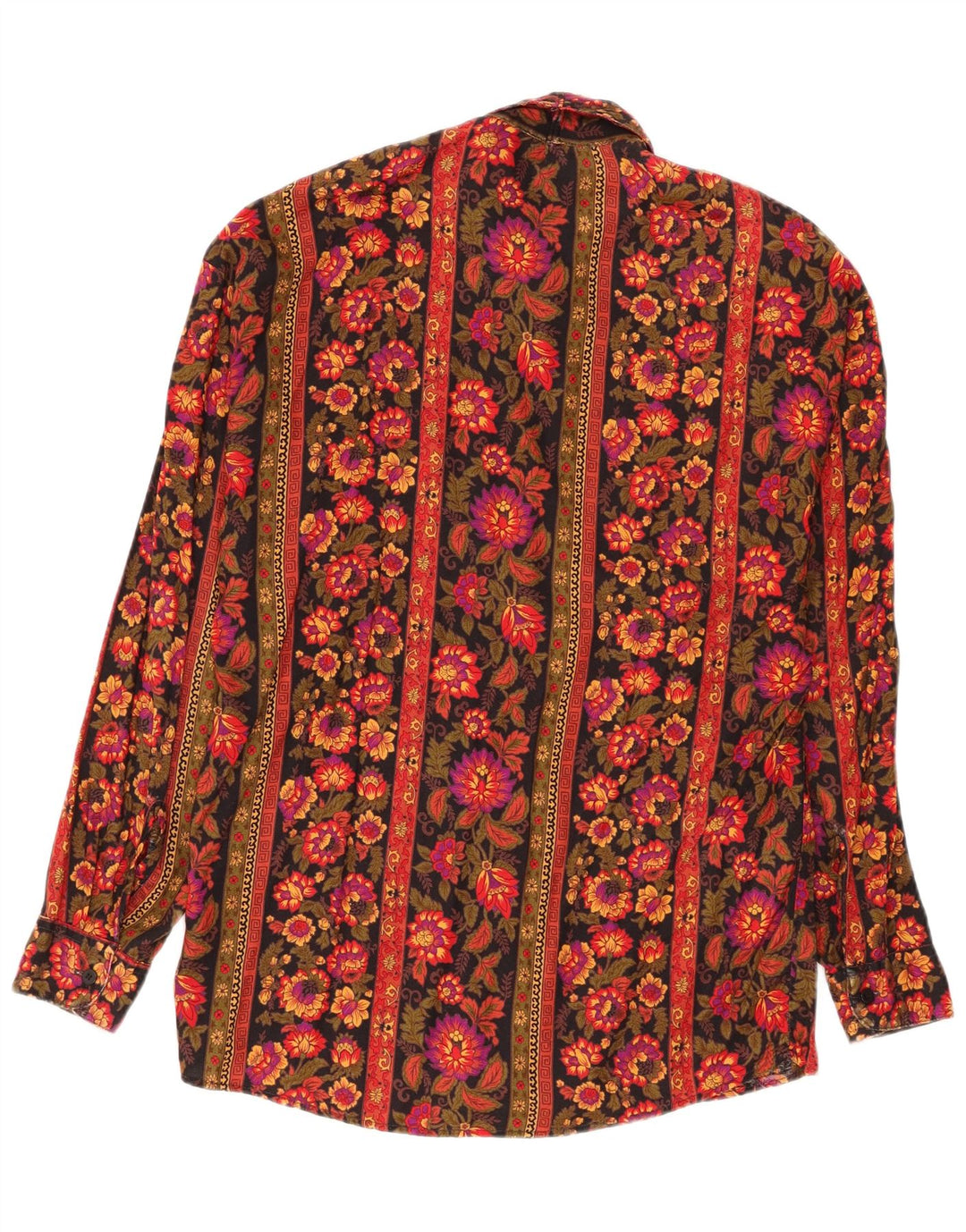 chemise femme vintage UK 14 Medium Multicolore Floral