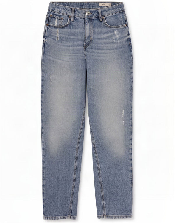 Marks & Spencer Jean fuselé taille haute pour femme UK 12 Medium W28 L27 Bleu