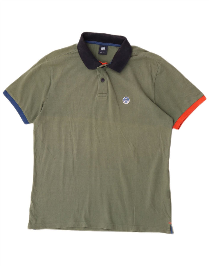 North Sails Polo Homme Petit Kaki