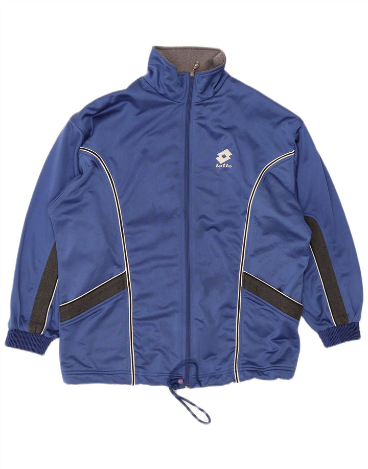 Lotto Veste de survêtement pour homme Large Bleu Colorblock Polyester