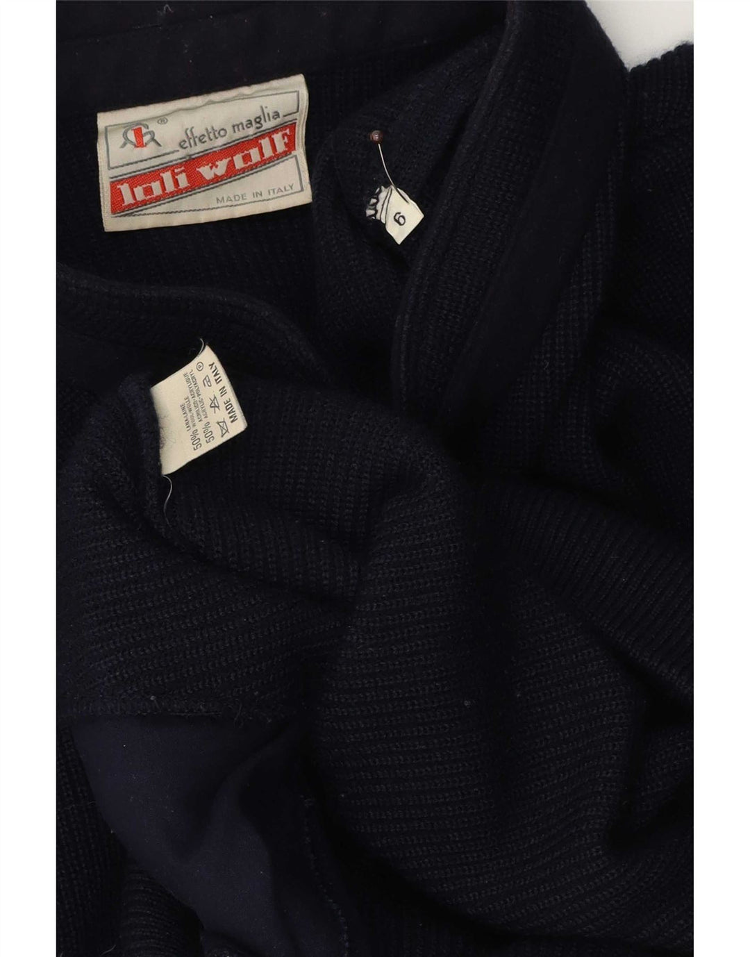 Loli Wolf Cardigan coupe régulière pour homme en laine bleu marine moyen