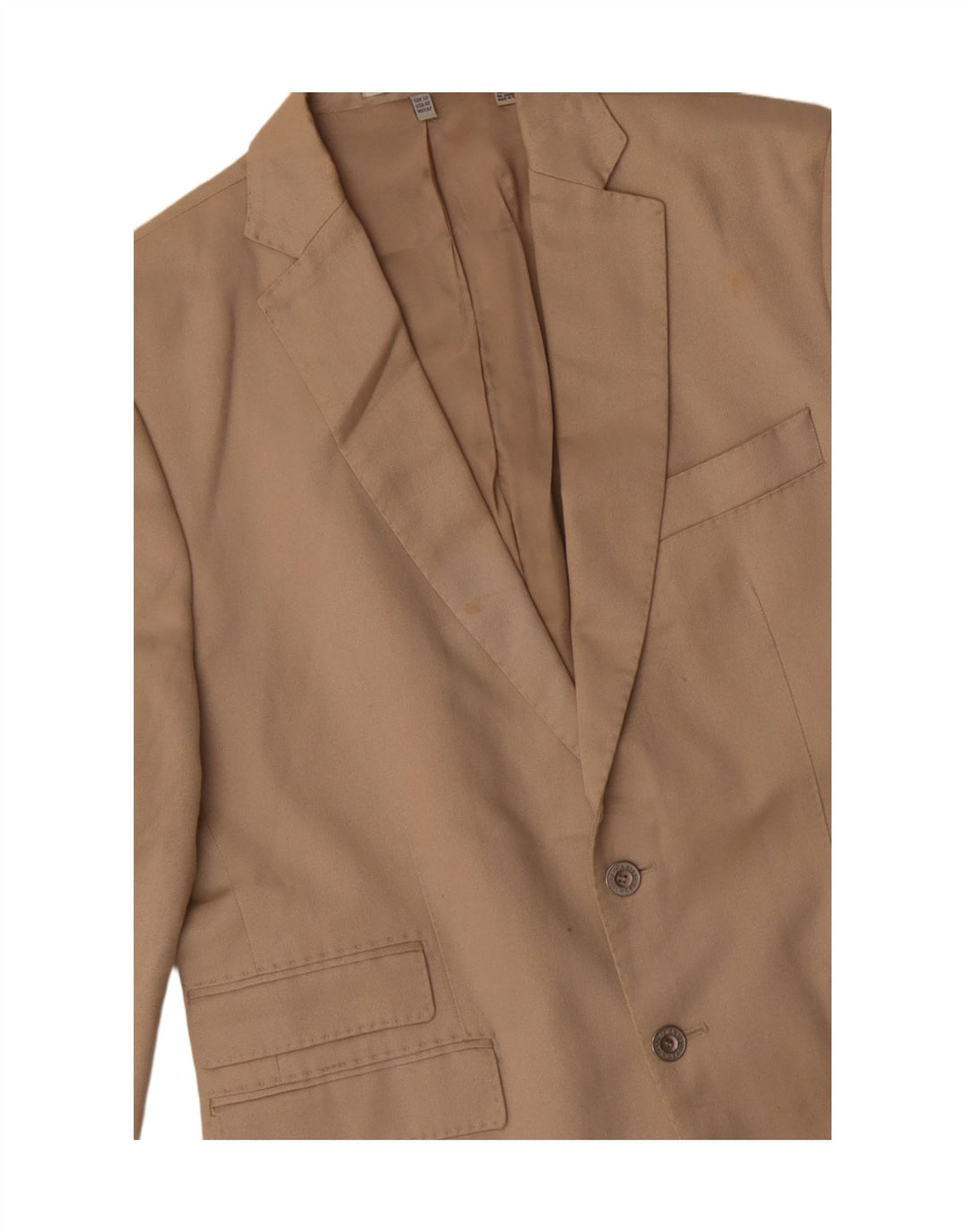 Zara Veste Blazer 2 Boutons Homme EU 50 Coton Beige Moyen