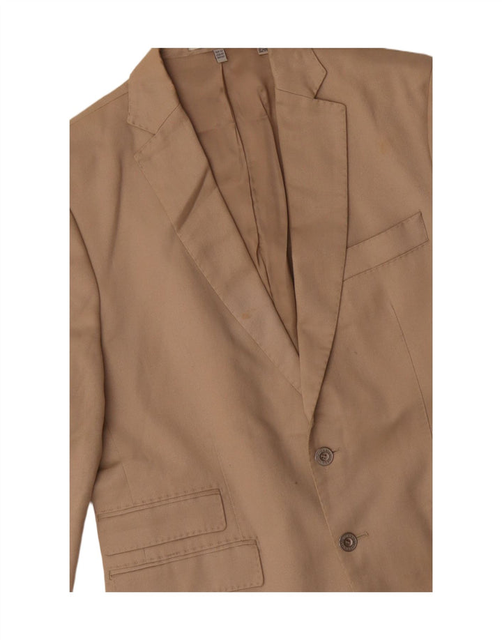 Zara Veste Blazer 2 Boutons Homme EU 50 Coton Beige Moyen