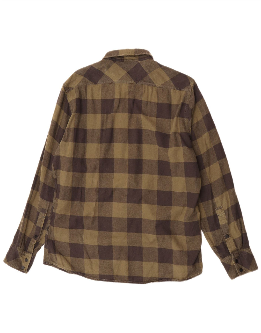Hugo Boss Chemise en flanelle coupe classique pour hommes, grand coton kaki vichy