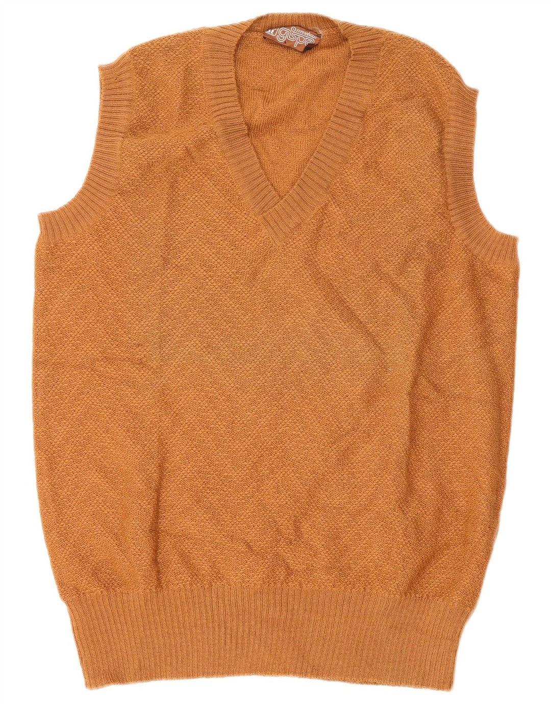 Gispa Débardeur Homme IT 52 Grand Chevron Marron Laine Vierge