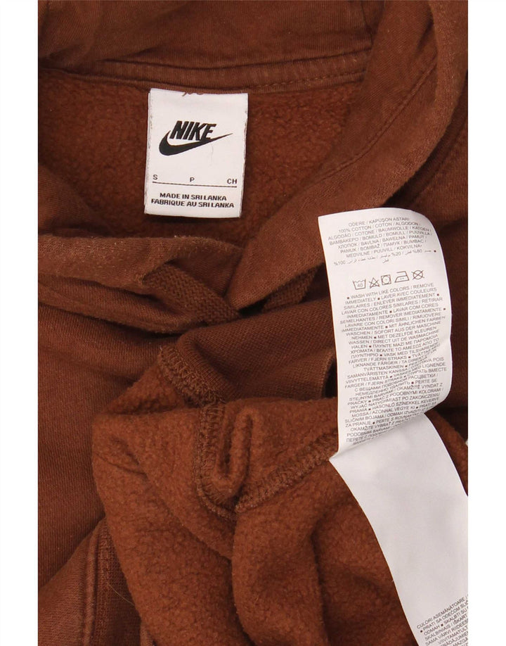 Nike Pull à capuche pour homme Petit coton marron
