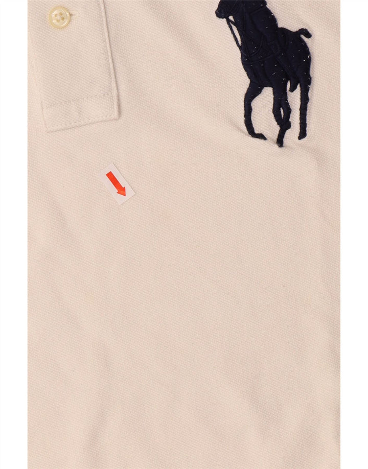 POLO RALPH LAUREN Polo graphique garçon 14-15 ans grand blanc coton