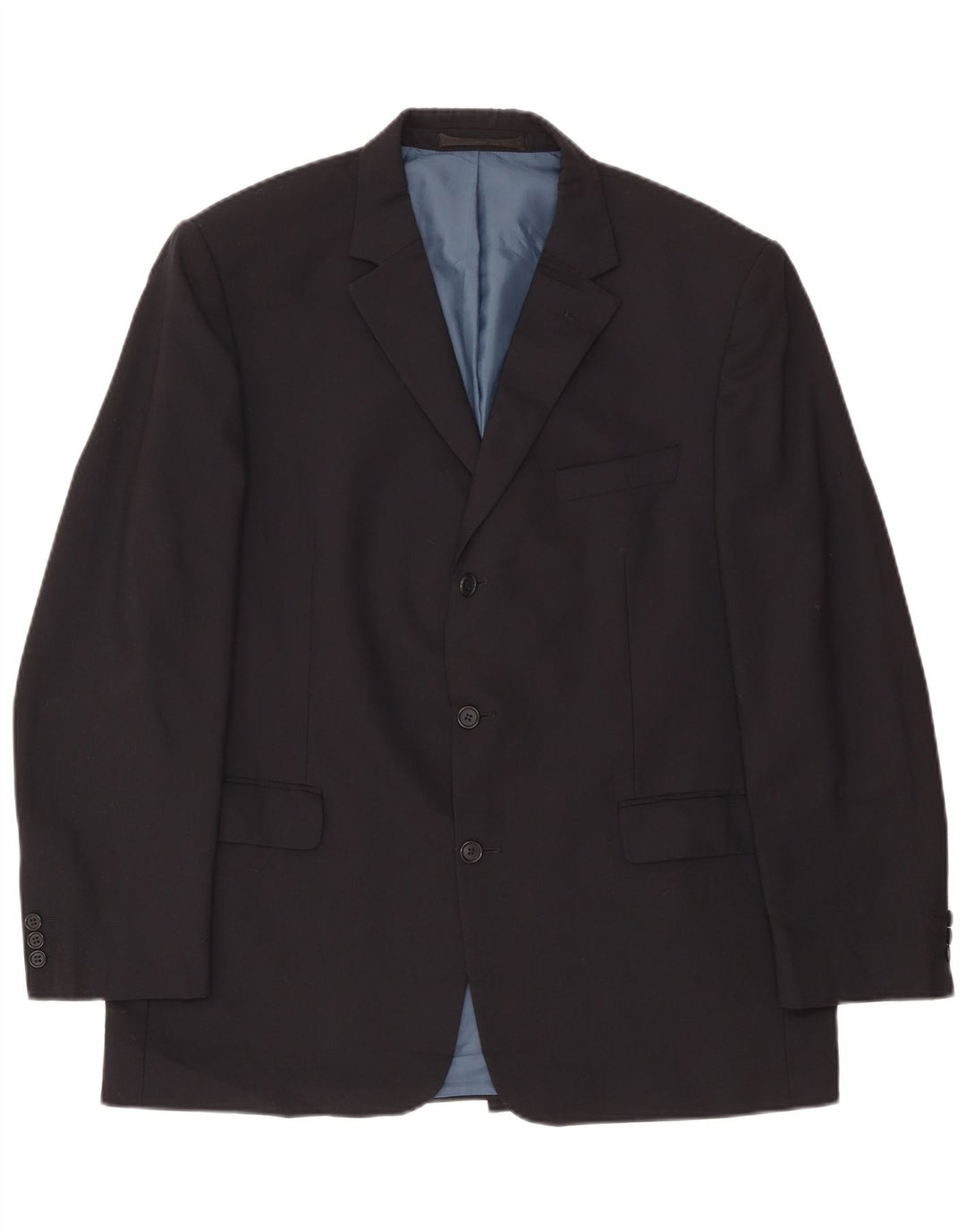 Marks & Spencer Veste blazer à 3 boutons pour homme UK 44 XL Bleu marine Polyester