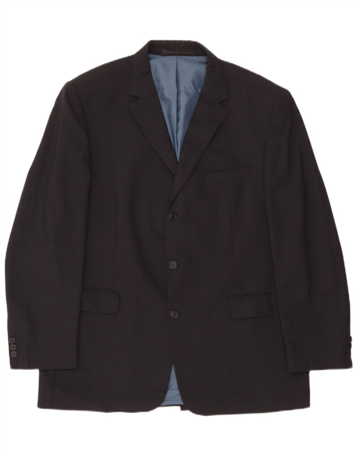 Marks & Spencer Veste blazer à 3 boutons pour homme UK 44 XL Bleu marine Polyester