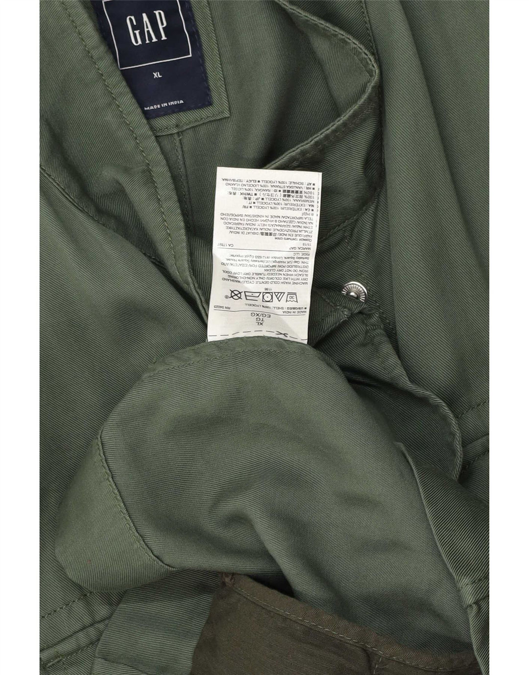 Gap Gilet Utilitaire Femme UK 18 XL Vert Lyocell