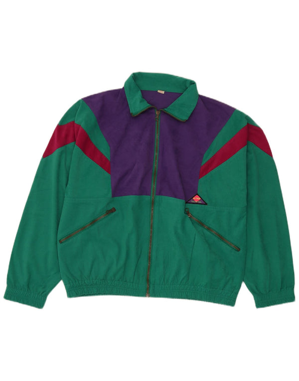 Survêtement complet femme vintage UK 14 Polyester colorblock vert moyen