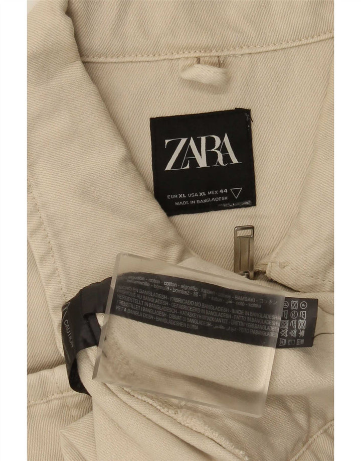 Zara Veste utilitaire pour homme UK 42 XL Coton beige
