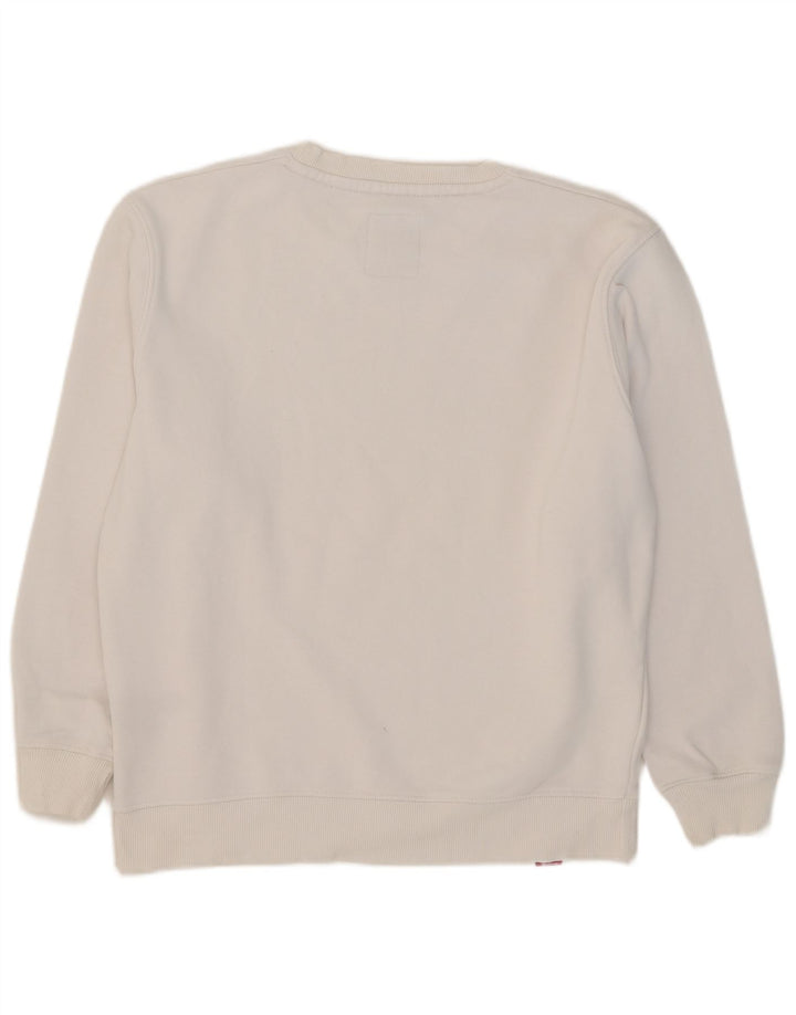 Alpha Industries Sweat-Shirt Graphique Homme Blanc Moyen Coton