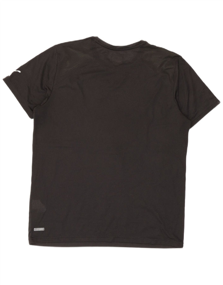 Puma T-shirt graphique pour hommes, grand, noir, polyester color block