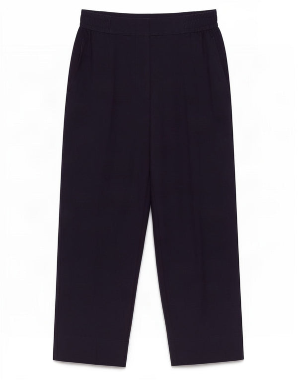 Pantalon décontracté droit femme Zara Large W30 L29 lin bleu marine
