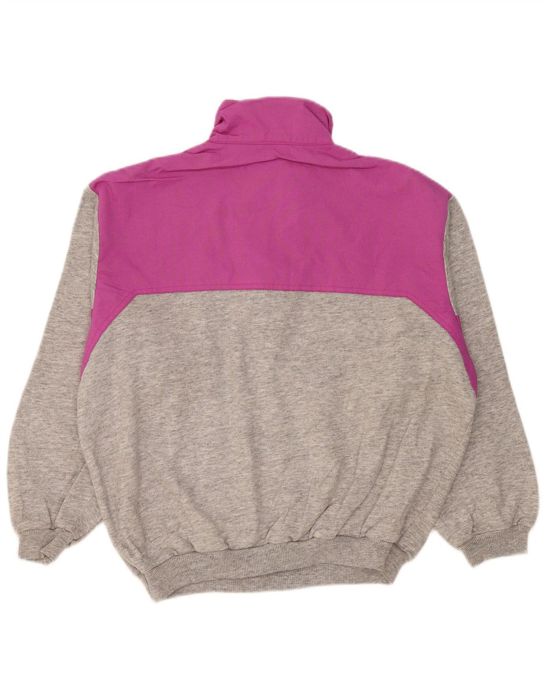 Belfe & Belfe Sweat-shirt à col zippé pour homme IT 52 Large Gris Colorblock