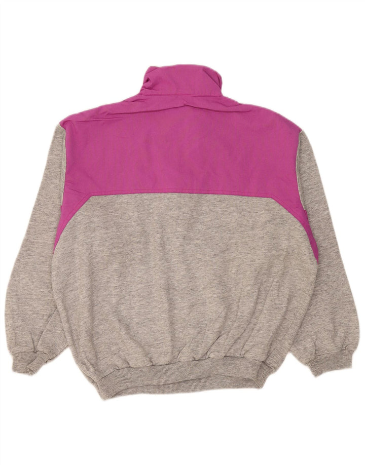 Belfe & Belfe Sweat-shirt à col zippé pour homme IT 52 Large Gris Colorblock