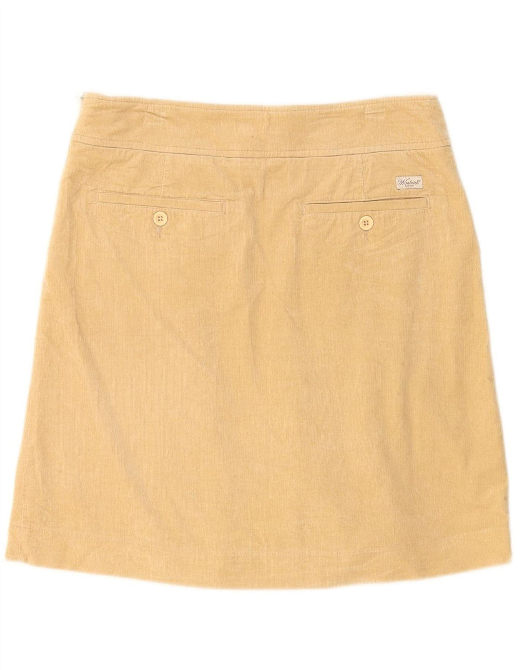 WOOLRICH Womens Corduroy Skirt W30 Medium Beige Cotton Vintage Woolrich and Second-Hand Woolrich from Messina Hembry 